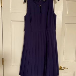 Ivanka Trump Navy Blue pleated Dress Size 10